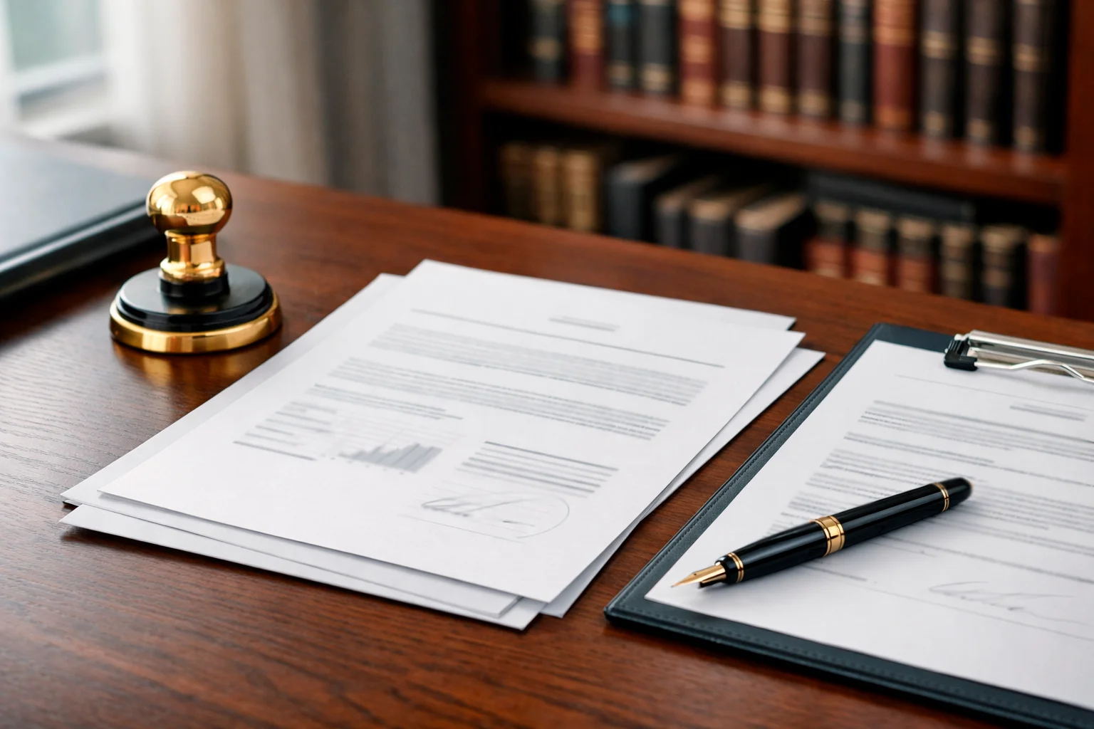 Documento di licenza ufficiale con sigillo e timbro di autorizzazione