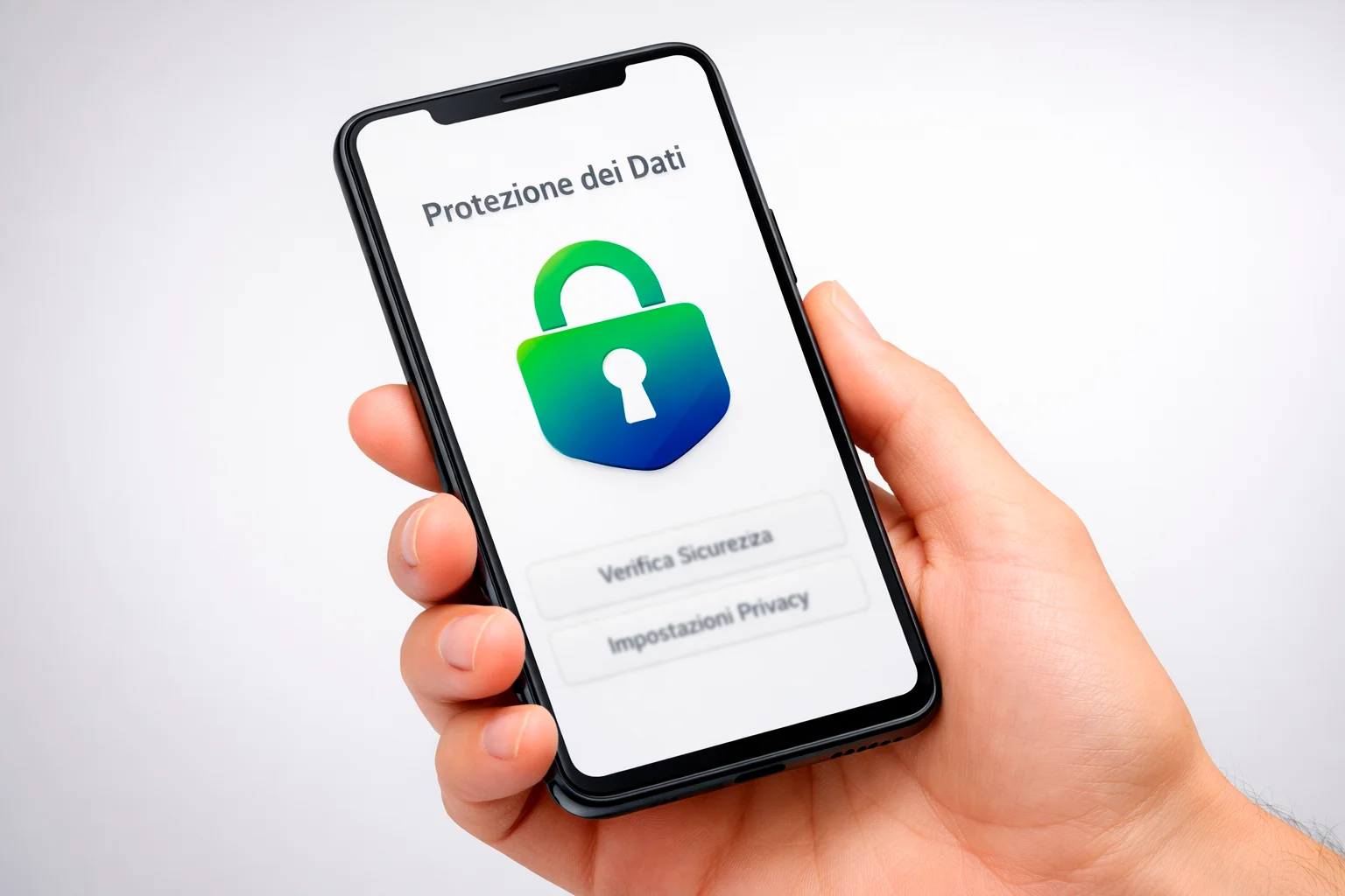 Icona lucchetto su schermo smartphone con app betting